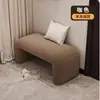 Armário de sapatos de entrada com banco longo integrado aos pés da cama para entrar em casa, uso doméstico, luxo leve, sensação de alta qualidade, banco para trocar de sapatos