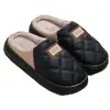 Pantuflas de Algodón para Hombre Invierno Hogar Interior Antideslizantes Pareja Felpa Cálidas de Suela Gruesa Pantuflas Hogar Otoño e Invierno