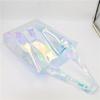 Fabricante Personalizado Dupla Mão Laser Pvc Bolsa de Mão Feminina Viagem Transparente Gelatina Bolsa de Praia Ins Bolsa de Compras