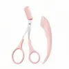 Cuchillo para Recortar Cejas, Tijeras para Recortar Cejas con Peine para Cejas, Recortador de Cejas Perezoso Fácil de Usar para Principiantes, Herramienta en Forma de Media Luna para Recortar Cejas con Peine