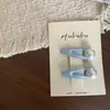 Novo Par Simples de Presilhas de Cabelo Infantil com Contas em Formato de Gota d'Água Presilha Lateral Presilha para Franja