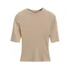 Top Sexy Ligeramente Transparente que Resalta la Figura para Chica Popular, Manga Tres Cuartos ~ Camiseta Femenina y Cómoda, Cuello Alto, Cintura Elástica, Manga Media