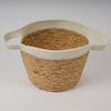 Cesta de Flores Tejida a Mano de Rattan Estilo Nórdico Transfronterizo Cesta de Pie de Gran Capacidad Decoración Cesta de Almacenamiento Tejida Simple