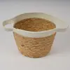 Suministro Directo de Fábrica Cesta de Almacenamiento para el Hogar con Clavos de Máquina de Paja, Cuerda de Algodón, Cubo de Almacenamiento Elevado, Cesta de Almacenamiento Portátil Multifuncional Venta al por Mayor