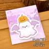 Adesivos Fofos de Alien e Fantasma de Halloween para Estudantes, Notas de Mensagem em Desenho Animado, Alto Valor Estético, Adesivos Reutilizáveis