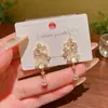 Pendientes de botón de flor de perla estilo retro francés con pasador de plata de ley S925 para mujer, joyería para orejas versátil de nicho de lujo ligero, venta al por mayor