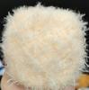 Oso de peluche de ganchillo de lana blanca, hecho a mano, para hacer uno mismo, tejido de lana de imitación de mar, pelo de oso de imitación.
