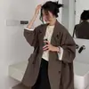 Blazer de talla pequeña, top de primavera y otoño, nueva moda estilo coreano, elegante, corte holgado, casual y adecuado para un look preppy