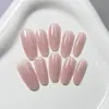 Nueñas Postizas Versátiles de Color Rubor con una Vibra Pura y Etérea, 30 Piezas de Pegatinas para Uñas, Estilo Puro y Atractivo, Populares en Xiaohongshu