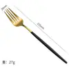 Vajilla de acero inoxidable 410 transfronteriza pintura dorada portuguesa cuchillo para bistec tenedor cuchara cucharadita de té traje de regalo de 4 piezas al por mayor