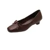 Zapatos Planos de Punta Cuadrada Estilo Coreano con Escote Bajo 2026 Nuevo Modelo Estilo Hada Nocturna Zapatos Bajos de Abuela Zapatos de Ballet