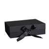 Caja de Regalo Magnética Color Sólido Caja de Regalo Tapa Abatible Entrega de Comercio Electrónico Caja de Empaque con Correa Personalizada y Logo Impreso