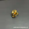 Anel de Pedra Bruta Natural Estilo Novo com Cristal Microincrustado, Banhado a Cobre com Ouro 18K, Conserva a Cor, Personalizado, High-End, Joias Versáteis para Atacado