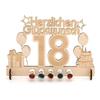 En Stock Tarjeta de cumpleaños de regalo de dinero de madera decoración de escritorio de madera accesorios para fiestas tarjeta para pastel de hito