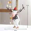 Decoração de Natal Cena de Presente Cauda Alce Novo Xadrez Pequeno Pingente Acessórios de Feriado Fantasia Presente