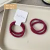2 Diademas de Felpa Básicas Versátiles Montadas en Tarjeta, Bolas para Coletas Simples, Suaves y Muy Elásticas, Diademas para Mujer
