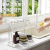 Estante de almacenamiento multifuncional de doble capa de acero inoxidable 304 para encimera de cosméticos, estante de drenaje para cocina y baño, multiusos