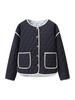 Comercio Exterior Transfronterizo de Amazon Ropa de Mujer Otoño 2025 Nueva Moda Casual Elegante Elegante Chaqueta de Algodón Chaqueta Tricolor