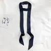 Fita de lenço longo de seda de cor sólida para combinar com vestido de seda como cinto de cintura, pequeno cinto de vestido, gravata, faixa de cabeça ou fita