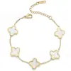 Estilo Ins Popular Acero de Titanio 18K Trébol de Cuatro Hojas Plano Accesible Lujo Joyería de Gama Alta Joyería Transfronteriza Joyería al por Mayor