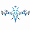 Adesivos de Tatuagem Temporária para Cintura de Menina Estilosa - Azul, Vermelho, Roxo Multicor Estilo Europeu Totem Tatuagens Temporárias à Prova d'Água para Meninas