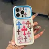Funda tipo cartera con estampado de leopardo, adecuada para Apple 17 Pro Max, colorida y personalizada, con colores contrastantes y ventana grande para 16/15/14/13