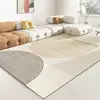 Alfombra de terciopelo de cristal para sala de estar, antideslizante, alfombra de área grande para uso doméstico, alfombra estampada lavable de lujo ligero, alfombra para el hogar