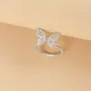 Anel de Zircônia Super Brilhante com Inlay de Cobre, Luxo Leve e Suave, Laço Aberto, Anel de Celebridade da Internet de Alta Qualidade, Mais Vendido da Amazon