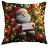 Nueva Funda de Cojín Navideña Impresa de Amazon Reno Navideño Decorativa para Sofá del Hogar Funda de Cojín para Cama
