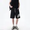 Shorts de Retazos Estilo High Street Americano con Boca de Tiburón para Hombre, Pantalones Casuales de Verano de Corte Holgado de Cinco Puntos, Pantalones Deportivos Casuales de Pierna Recta