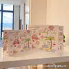 Bolsa de Regalo de Oso Mantequilla de Tela Vaquera Dibujada a Mano Bolsa de Almacenamiento de Papel Kraft Engrosada de Gran Capacidad Bolsa Tote Esencial para Regalo