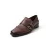 Mocasines Huecos Tallados Estilo Británico de Piel de Oveja 2026 Otoño Tacón Bajo Grueso Zapatos Pequeños de Cuero Punta Cuadrada Piel Genuina Corte Profundo Zapatos Individuales Mujer