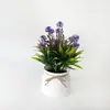 Maceta artificial de 9 piezas de diente de león transfronteriza para escritorio de oficina, planta de flor simulada para decoración interior y exterior, maceta mini de flor artificial
