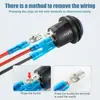 Cargador de Coche Accesorios de Modificación de Coche Botón de Interruptor Ojo de Gato de 4 Posiciones con Botón de Luz Cargador de Coche