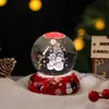 Natal Transfronteiriço Papai Noel Bola de Cristal 3D Esculpida Luz Noturna Luminosa Decoração Presente Enfeites de Mesa