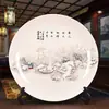 Placa decorativa de cerámica para exhibición placa de recompensa placa de péndulo cerámica de Jingdezhen plato de peonía ciruelo orquídea bambú crisantemo adornos de manualidades para el hogar