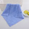 Toalha Quadrada Pequena de Coral Fleece com Estampa de Grade de Abacaxi Espessa Absorvente para Limpeza de Mesa de Cozinha Doméstica Resistente a Óleo Toalha de Louça