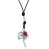 Collar de cadena de suéter de hoja de estudiante, de aleación de moda versátil, estilo coreano, directo de fábrica, joyería al por mayor