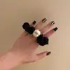 Moda Estilo Coreano m Anillo para el Cabello de Perlas Cuerda para el Cabello de Mujer Bola para Cola de Caballo Alta Cuerda para el Cabello Sentido Avanzado Anillo para el Cabello Intestino Grueso Grande