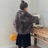 Roupa de Inverno Infantil Lã de Cordeiro Sintética Roupa Quente Fofa e Estilosa Urso de Pelúcia Menina Menino Bebê Roupa de Inverno