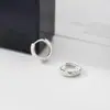 Pendientes Nalan de Plata de Ley S925 Exquisitos y Sencillos Estilo Ins Nicho Diamante Trenza de Trigo Rayas Retorcidas M07372
