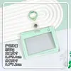 Porta-cartões transparente horizontal da moda para estudantes, cordão para crachá escolar, capa protetora para crachá, porta-cartão IC de comércio exterior no atacado