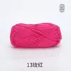 Xuefeier Bola de Lã de Algodão Leite de 5 Fios Não Forma Bolinhas Fio de Algodão Penteado de Cinco Fios Tricotado à Mão para Bebê DIY Boneca Fofa
