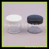 Caja redonda blanca 20g caja de ungüento tarro de crema 20g set de viaje tarro de crema caja redonda con polvo de purpurina