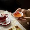 Taza Cónica Cerámica Pintada a Mano Bajo Esmalte Taza Maestra de Cerámica con Phalaenopsis Pintada Taza de Té Taza de Té Personal Juego de Té Kung Fu