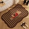 Tapete de Banheiro com Formato Especial de Lama Diatomácea Absorvente Secagem Rápida Tapete para Pés Porta do Vaso Sanitário Tapete Antiderrapante e Resistente à Sujeira Tapete Doméstico