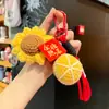 Ganar el Primer Premio en los Exámenes de Ingreso a la Preparatoria y Universidad, Llavero Colgante de Girasol Tejido a Crochet Hecho a Mano, Pequeño Regalo para Estudiantes, Regalo de Graduación al por Mayor