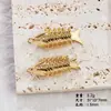 Banho de Ouro Real, Galvanoplastia Conservadora de Cor, Pingente de Peixe Dourado Koi, Joias Artesanais DIY, Acessórios para Pulseira, Colar, Brinco