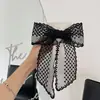Encaje a través de hilo encaje de lunares lazo hecho a mano pinza de resorte tocado de temperamento simple de hada pasador súper lindo mujeres