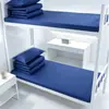 Conjunto de Lençol e Capa de Edredom de Três Peças, Algodão Puro, Capa de Edredom Azul Chama Resistente ao Fogo, Colcha para Uso em Dormitório, Conjunto de Roupa de Cama de Seis Peças